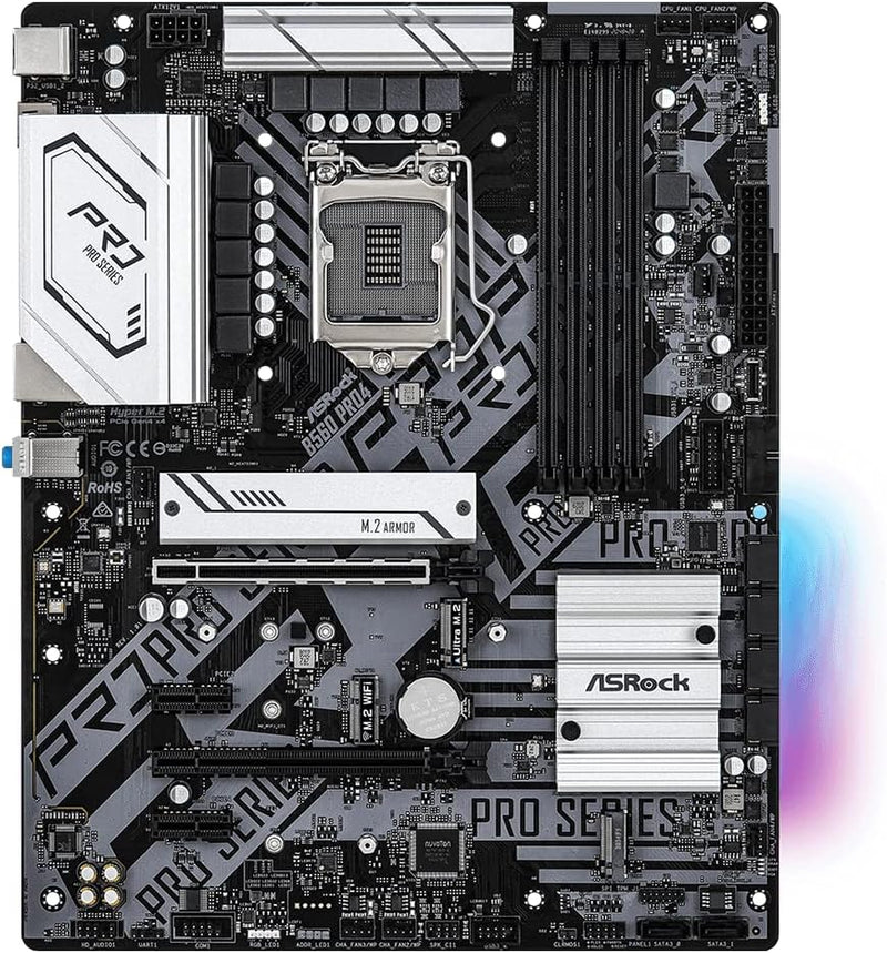 ASRock B560 PRO4 4DDR4 LGA1200 Intel SATA 6Gb/s ATX Intel Motherboard Like New