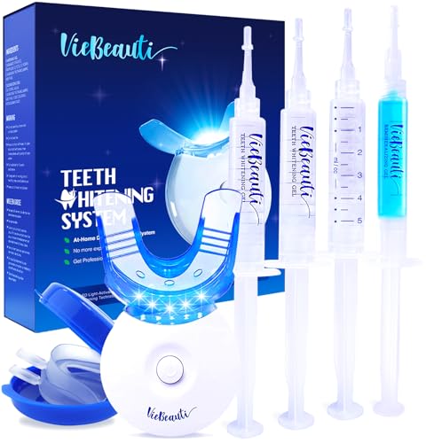 VIEBEAUTI TEETH WHITENING KIT 5X LED LIGHT WHITENER 35% CARBAMIDE PEROXIDE MINT - Like New