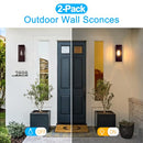 VERRON 2-Pack Outdoor Wall Lanterns, 13" Exterior Waterproof, Oil Rubbed Bronze - Like New