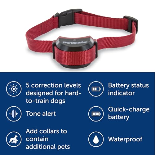 PETSAFE STUBBORN DOG STAY & PLAY WIRELESS PET FENCE RECEIVER COLLAR PIF00-13672 - Like New