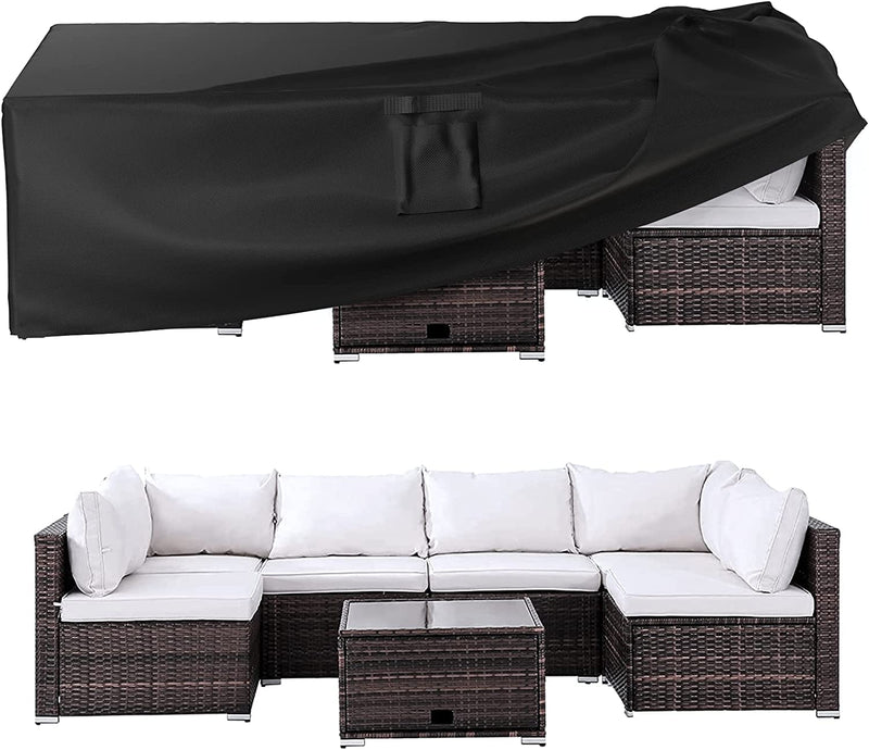 RUIMOY PATIO FURNITURE COVERS OUTDOOR FURNITURE COVER WATERPROOF - BLACK - Like New