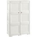 CLEVERMADE OMNIMODUS PLASTIC STORAGE CABINET WITH DOORS MEDIUM - CREAM - Like New