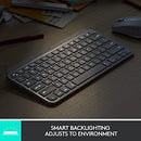 Logitech MX Keys Mini Minimalist Wireless Illuminated Keyboard - Pale Gray - Like New