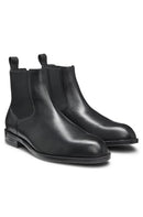 BOSS MEN'S TAYIL SMOOTH LEATHER SLIP ON CHELSEA BOOT - MEN SIZE 9 - BLACK - Like New