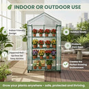 HOME-COMPLETE 4 Tier Mini Greenhouse Portable Greenhouse PVC Cover HC-4201-IMP - Like New