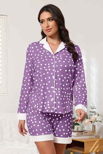 Button Down Pajamas Sets Women Two-Piece Satin Silk Pjs Sets Loungewear - Brand New