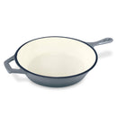 CHEFVENTIONS 3QT ROUND CAST IRON SAUCEPAN HEAVY DUTY ENAMELED INTERIOR - GRAY - Like New