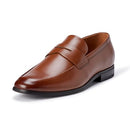 AMAZON ESSENTIALS SQUARE APRON TOE PENNY LOAFER FOAM, SIZE 9- TAN - Like New
