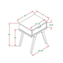 Walker Edison Rory Mid Century 1 Drawer Side Table, 1 Pack, Caramel - Brand New