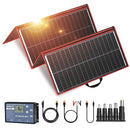 DOKIO 300W PORTABLE FOLDING SOLAR PANEL KIT - BLACK AND RED - Like New