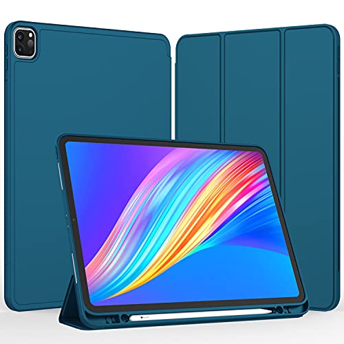 IMIEET IPAD PRO 12.9 INCH STANDING TRIFOLD CASE 2022(6th GEN)/21(5th GEN)-TEAL Like New