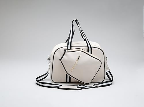 DAKOMYO LUXURY WHITE PICKLEBALL TOTE BAG - STYLISH & DURABLE PICKLEBALL BAGS - Like New
