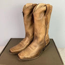 ARIAT YELLOWSTONE SHEPERD WESTERN COWBOY BOOTS WIDE - SIZE: 9.5 BROWN DISTRESSED - Like New
