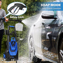 Pressure Washer with 500ML Foam Canno for Car, Road, Yard Cleaning Blue - Brand New