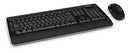 Microsoft Wireless Desktop 3050 with AES - Black Wireless Keyboard Mouse Combo - Brand New