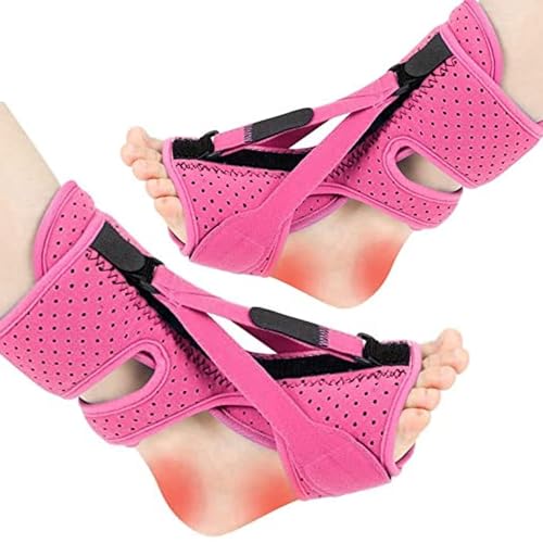 ANSUSIC PLANTAR FASCIITIS NIGHT SPLINT-UPGRADE 3 ADJUSTABLE 2PC - PINK - Brand New