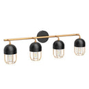Ralbay Gold Black Bathroom Vanity Lights 4 Lights Wall Light B08F7YS64D Black - Like New