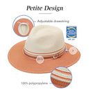 B081D9B5W9 Wallaroo Women’s Petite Kristy Fedora Sun Hat, Ivory/Stone, Small - Brand New