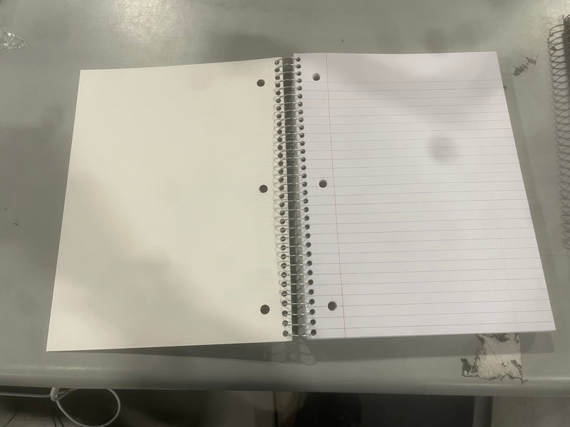 OFFICE DEPOT WIREBOUND NOTEBOOK 8" X 10-1/2", WIDE RULED, 180 SHEETS - BLACK - Like New