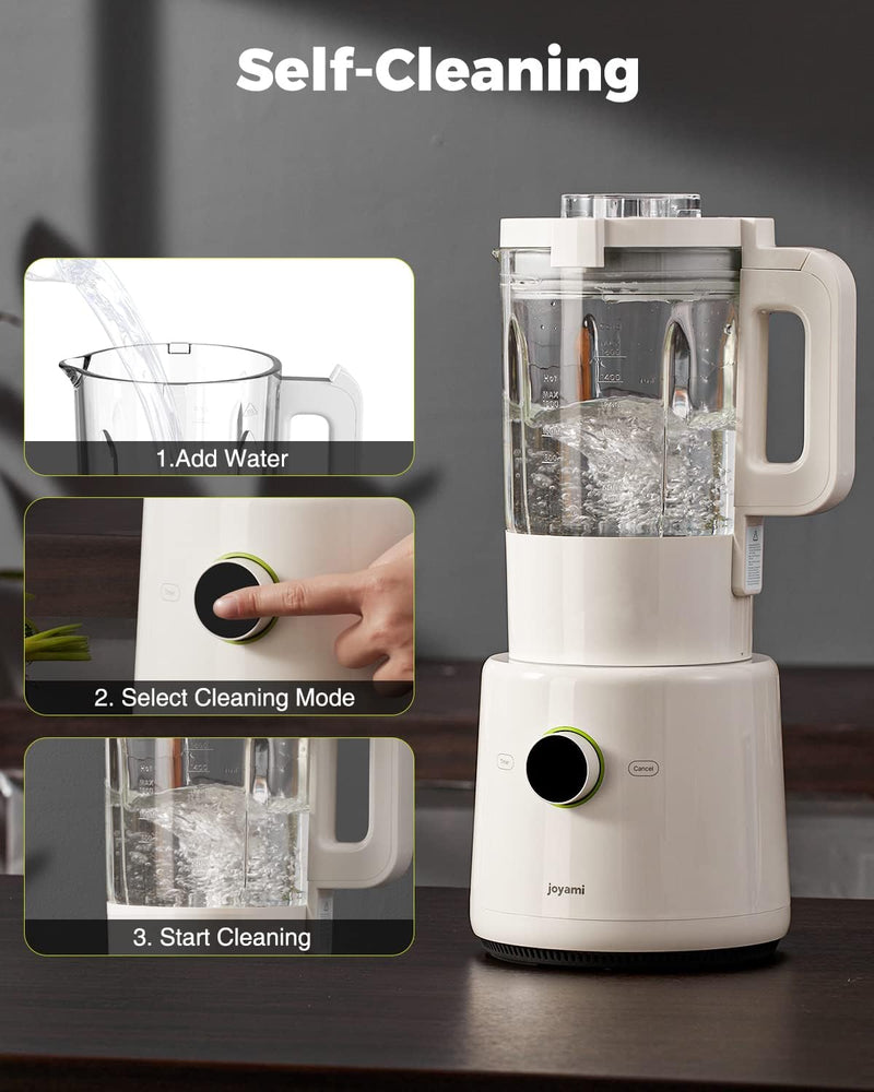 JOYAMI Countertop Food Blender, Mijia App Control,9-Speed, 56OZ JDD02M - White Like New