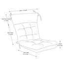 QILLOWAY Outdoor Rocking Chair Cushions Set of 4 B08D37Z4G9 - Beige - Like New