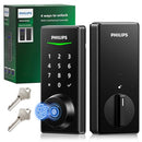 PHILIPS FINGERPRINT KEYLESS ENTRY DOOR LOCK, ELECTRONIC DOOR LOCK MATTE BLACK - Like New