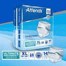 Attends Underwear for Adult Incontinence Care with quick-dry channels(56 Count) - Brand New
