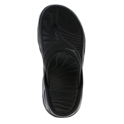 1117910 HOKA ONE ONE ORA RECOVERY FLIP WOMENS SIZE 10 BLACK/DARK GULL GRAY - Brand New