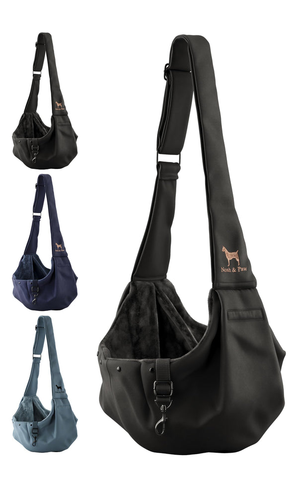 NOAH & PAW DOG SLING CARRIER FOR SMALL DOGS 5-18LB - BLACK - Brand New