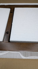 Wamhom Teak Shower Stool with Handles Durable Waterproof Wooden Bench,Dark Brown - Brand New