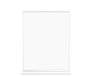 OFFICE DEPOT BRAND STAND-UP SIGN HOLDER VERTICAL, 11"H X 8-1/2"W CLEAR PACK OF 4 - Brand New