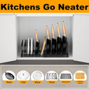WERSEON EXPANDABLE, ADJUSTABLE POT LID HOLDERS FOR CABINET - BLACK - Like New