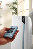 De'Longhi PACEX390UVcare-6AL WH PAC Portable AC, 14000 BTU + UV CARE- White/BLUE - Like New
