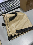 DURASACK HEAVY DUTY HOME YARD BAGS 4 PCS SET REUSABLE SELF-STANDING LAWN - TAN - Like New