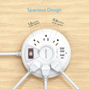 BESTEK 6FT USB C POWER STRIP, EXTENSION CABLE WITH 6 OUTLETS - WHITE - Like New