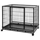 AMAZON BASICS PORTABLE DUTY STACKABLE DOG KENNEL WHEELS 9002-42 - BLACK - Like New