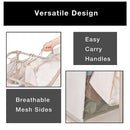 SMART DESIGN DELUXE ROLLING TRIPLE COMPARTMENT LAUNDRY SORTER 30 X 32 - BEIGE - Like New