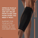 TOMMIE COPPER SPORT COMPRESSION CALF SLEEVE SIZE L/XL - BLACK - Like New