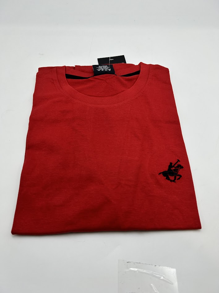 PACIFIC POLO CLUB MEN'S SHORT SLEEVE WITH T-SHIRT - SIZE: MEN XL - RED - Brand New