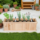 SHINE COMPANY RECTANGLE CEDAR RAISED GARDEN BED BOX PLANTER 5103N - NATURAL - Like New