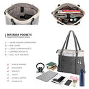 BAG WIZARD WOMEN'S WORK BAG WITH LAPTOP COMPARTMENT ZIPPER - DARK GRAY - Like New