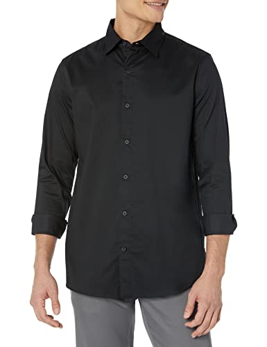 AMAZON ESSENTIALS DRESS SHIRTS, BUTTON DOWN, LONG SLEEVE STRETCH MEN'S- SIZE: XL - Like New