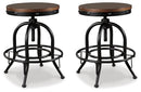Ashley Pinnadel Industrial Height Swivel Barstool 2 Count B01F8ME8XY - Brown - Brand New