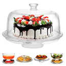 JOEY'Z EXTRA LARGE (12") 6 IN 1 ACRYLIC CAKE STAND WITH DOME LID MULTIFUNCTIONAL - Like New