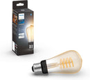 PHILIPS HUE 7W ST19 WHITE AMBIANCE LED SMART VINTAGE EDISON FILAMENT BULB-1PC - Like New