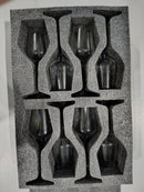 GUSTO NOSTRO CRYSTAL WINE GLASSES, SET OF 8, 13.5OZ LONG STEM WINE GLASSES - Like New