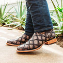 B09YLF65R7 Soto Boots Mens Pirarucu Print Boots H50033 Brown Size 10.5 - Like New