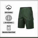 BLU ROCK MEN'S COTTON FLEX-STRETCH CARGO SHORTS - SIZE: MEN 34 - OLIVE - Like New