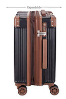 20 Carry On Spinner Luggage,IHONEY ABS Expandable Suitcase B07RL1GC47 - Black - Brand New