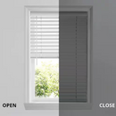 HOME DECORATORS COLLECTION WHITE CORDLESS FAUX WOOD BLINDS - WHITE - Like New